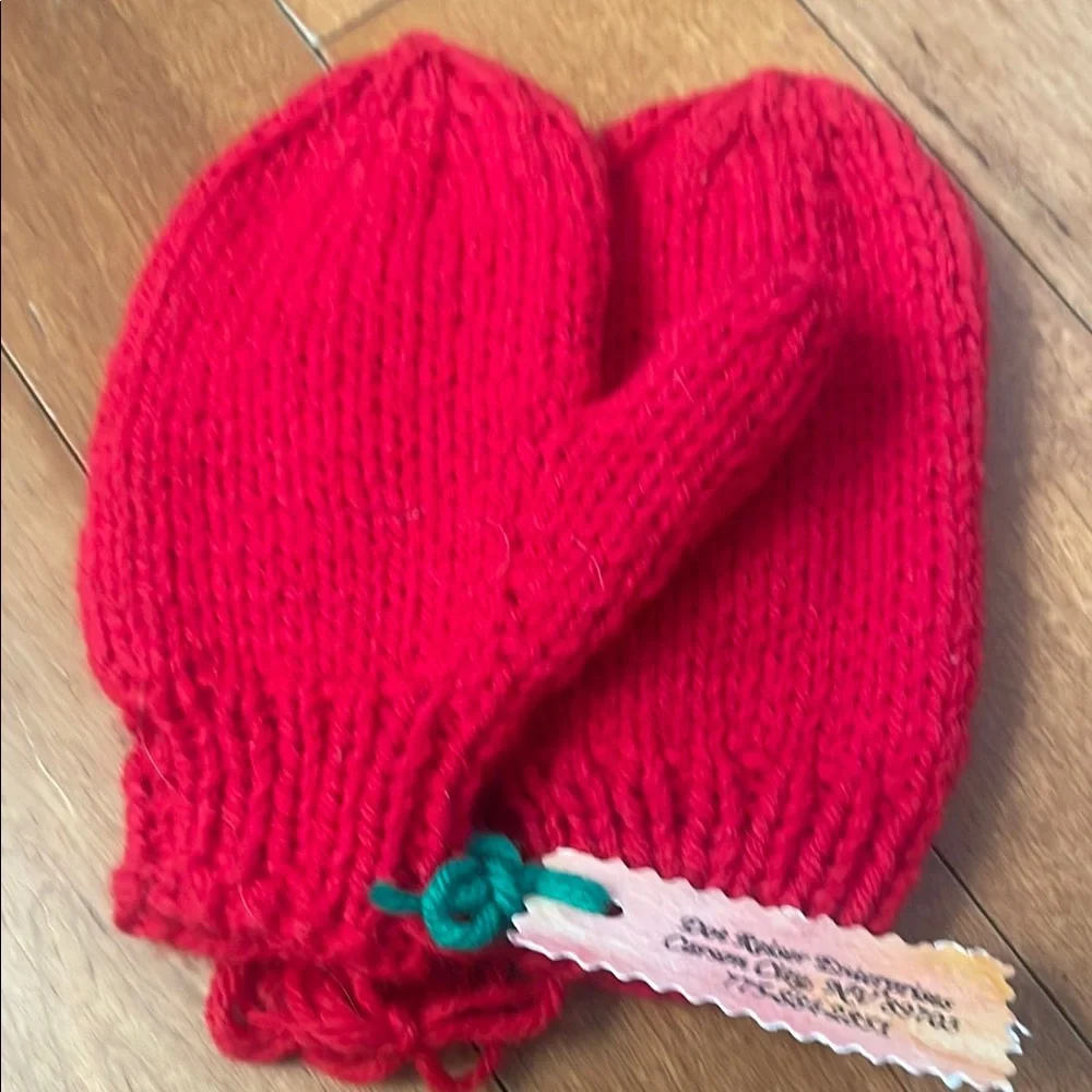 Red and White Kids Mittens